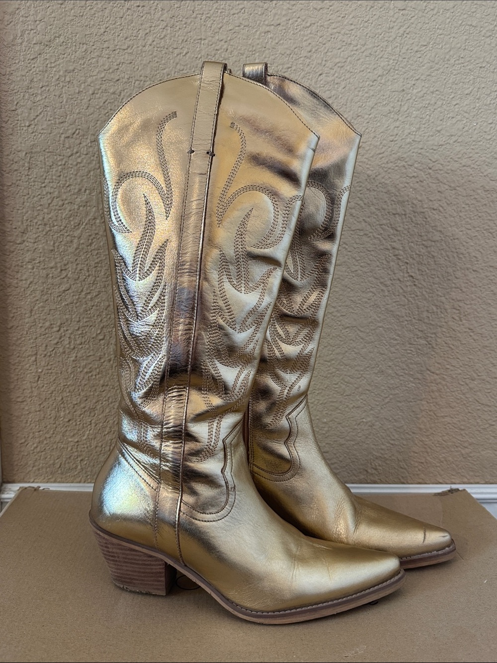 Metallic Gold Cowboy Boots